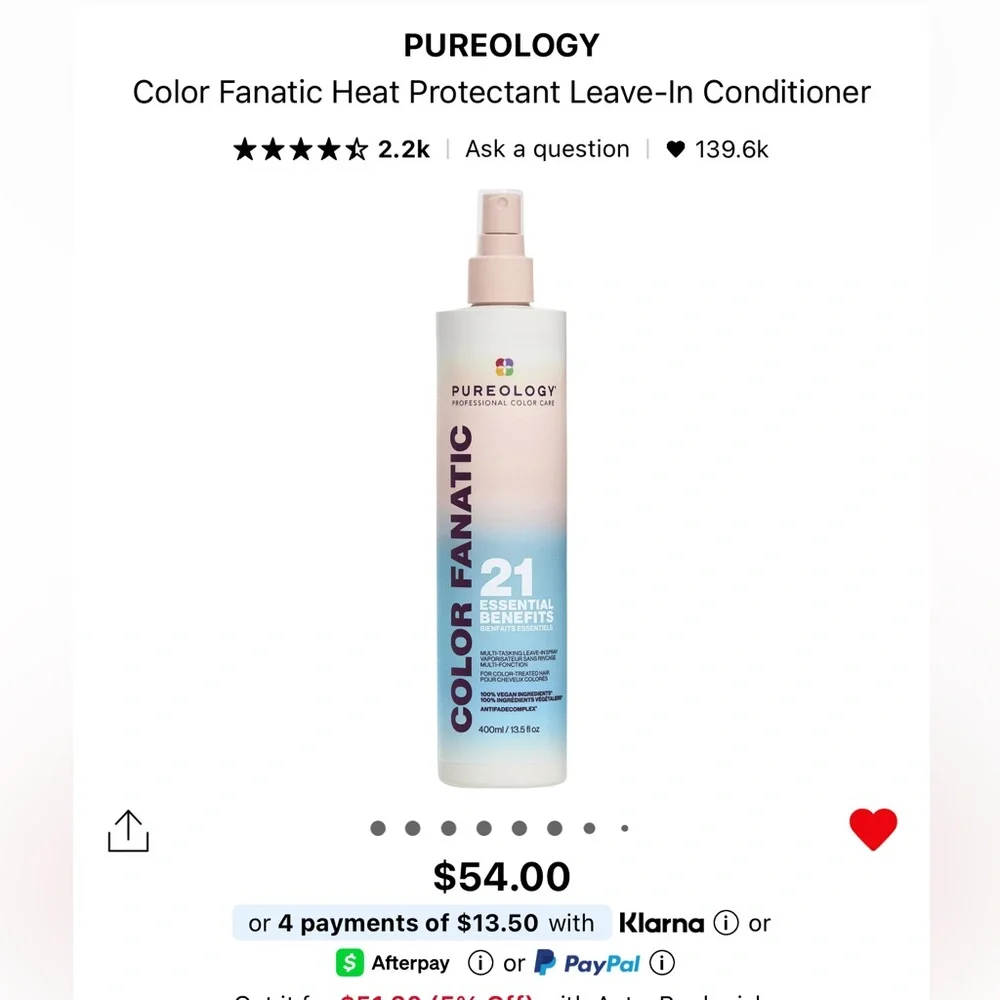 Pureology 13.5 fl oz  Color Fanatic Multi-Tasking Leave In Spray *BIG BOTTLE* - Picture 12 of 12